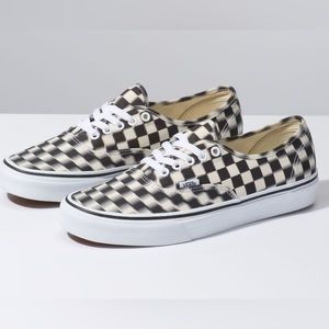Checkered Vans with laces